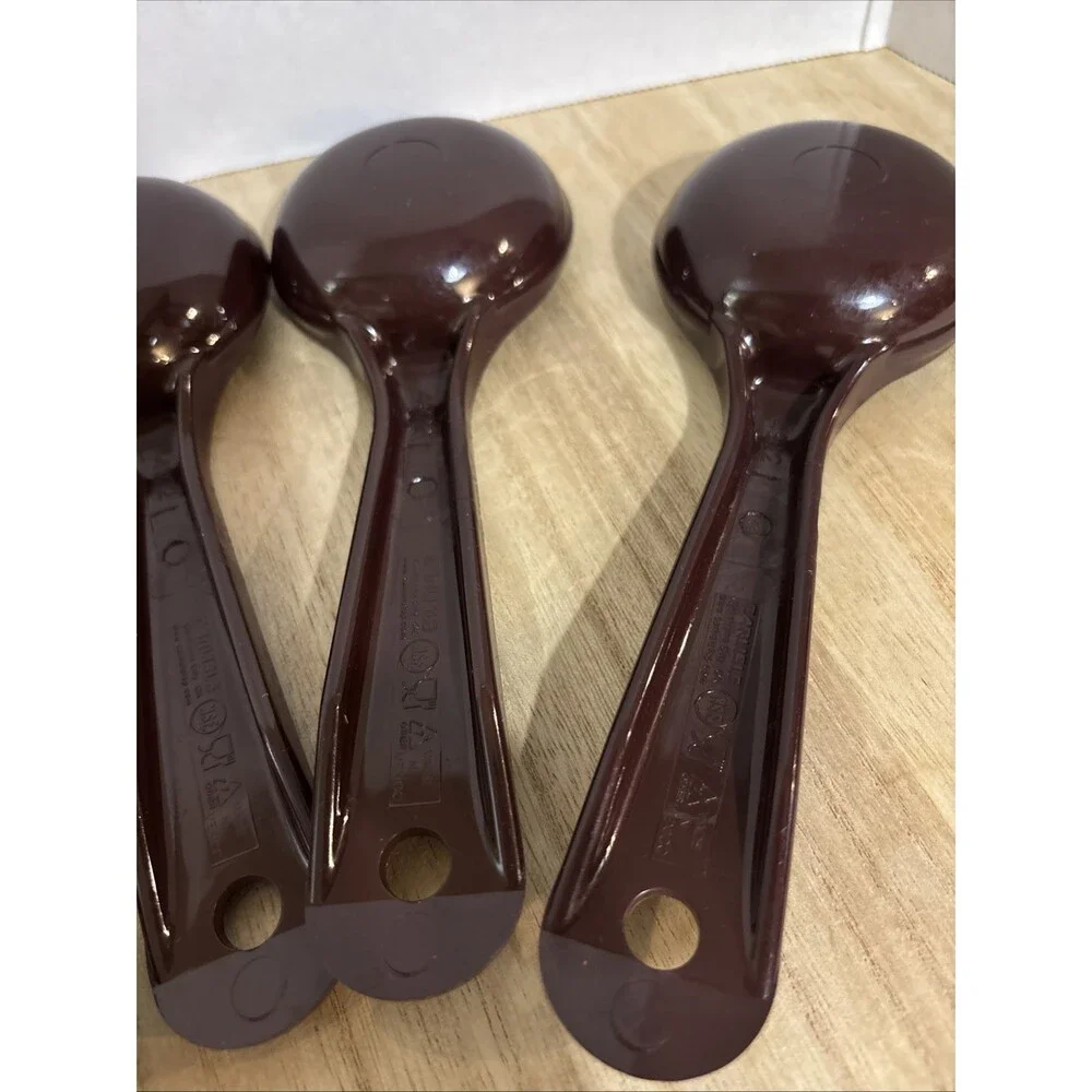 Lot of 4 Carlisle 492201 Measure Miser 1.5 Oz. Portion Control Spoon 44ml Brown